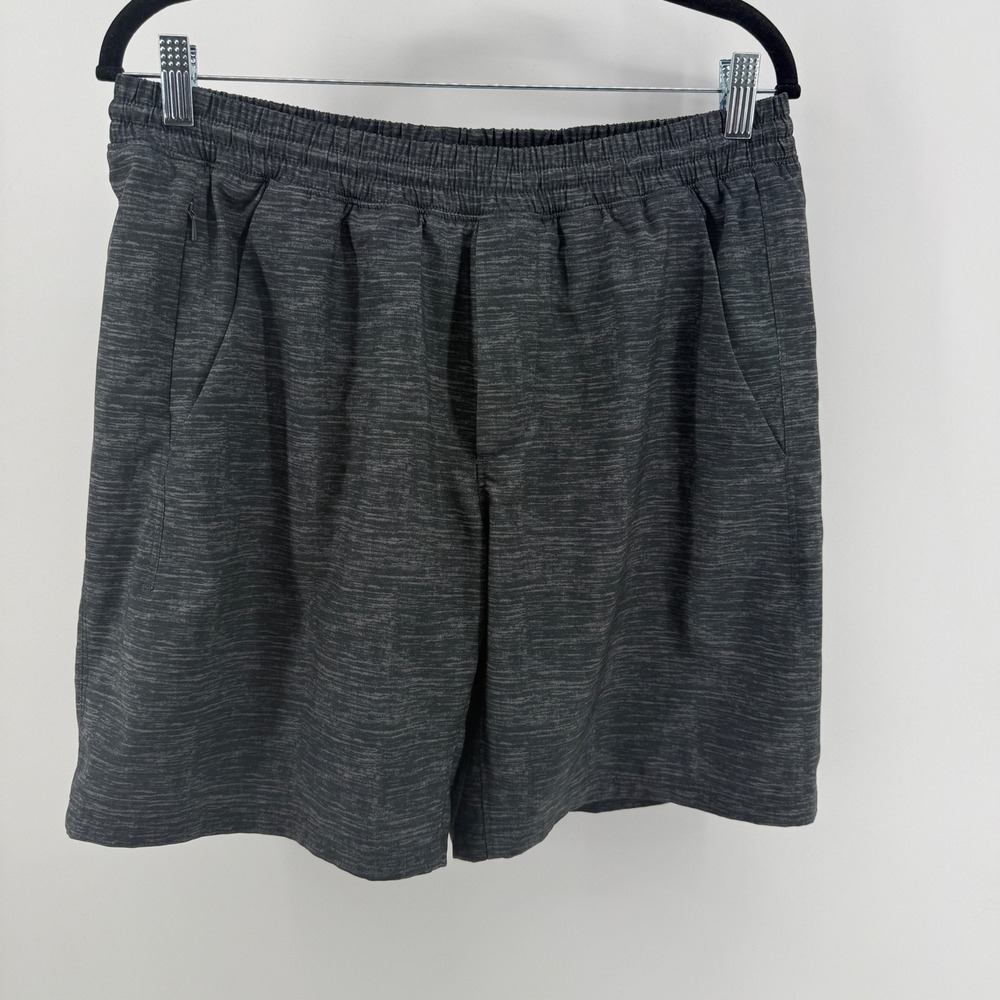 The Normal‎ Brand Mens Space Dye Active Shorts Charcoal Grey Lined Large 1224